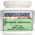Advanced Research Lithium Orotate 120 mg., 200 Tablets