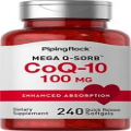 CoQ10 100 mg Softgels With Black Pepper | 240 Count | Enhanced Absorption CoQ-10