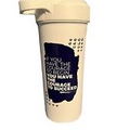 NEW-RECENT DESIGN LADY BOSS SPORTS SHAKER CUP/BOTTLE. COURAGE SAYING. WHITE/BLUE