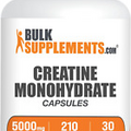 Micronized Creatine Monohydrate Capsules Pure Unflavored 5g Vegan 210 Capsules