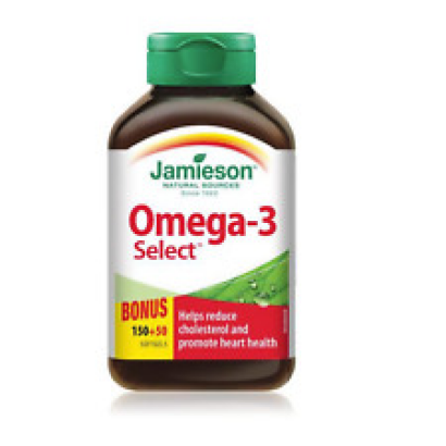 Jamieson Omega-3 Select Softgels, 1,000 mg (200 Softgels)
