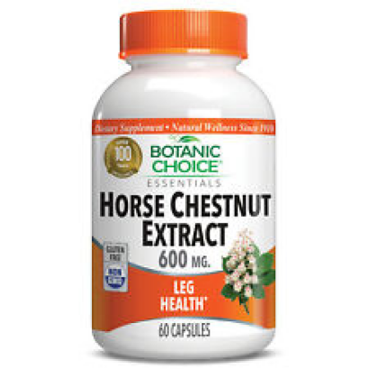 Botanic Choice Horse Chestnut Extract 600 Mg. Leg Health Herbal Supplement, 60