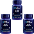 3PACK Life Extension No Flush Niacin 640 mg for Cardio Neuro Metabolism 100 Caps
