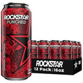 Rockstar Punched Energy Drink, Fruit Punch, 16oz Cans (12 Pack) (Packaging Ma...