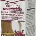 Hyleys Slim Tea Pomegranate Weight Loss Herbal Supplement Cleanse & Detox, 25ct