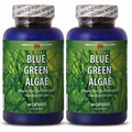 Body detox - BLUE GREEN ALGAE. ORGANIC - Nourishing for skin 2 Bottles