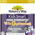 Kids Smart Triple Immune Support 50 High Strength Vita Gummies x 3 Pack Nature's