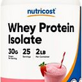 Nutricost Whey Protein Isolate (Strawberry Milkshake) 2LBS, Non GMO, Gluten Free