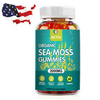 Sea Moss Gummies 2000mg- Irish sea Moss raw Bladderwrack Burdock Root for Adult