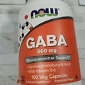 NOW FOODS GABA 500mg with Vitamin B6 100 Vegan Capsules FREE WORLDWIDE SHIPPING