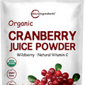Sustainably US Grown Organic Cranberry Juice Powder Wild Cranberry Supplement...