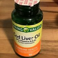 Spring Valley Cod Liver Oil Plus Vitamins A & D3, 100 Count MISSING LID, SEALED