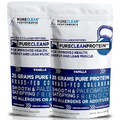 PureClean Protein Powder with Collagen Peptides, EEAs & BCAAs - Grass Fed HydroBEEF - Organic Bone Broth Protein for Healthy Muscles, Joints & Energy - Keto & Paleo Friendly (2 Bags Vanilla)