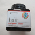 Youtheory Hair Collagen + Keratin Dietary Supplement 120 Mini Tablets !
