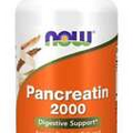 NOW Foods Pancreatin 2000mg 100Caps Amylase 50,000/Protease 50,000/Lipase 4,000
