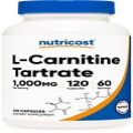 Nutricost L-Carnitine Tartrate 500mg, 120 Capsules - 1000mg Per Serving