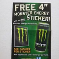 Monster Energy Drink Decal Sticker Advertisement 4"×6"