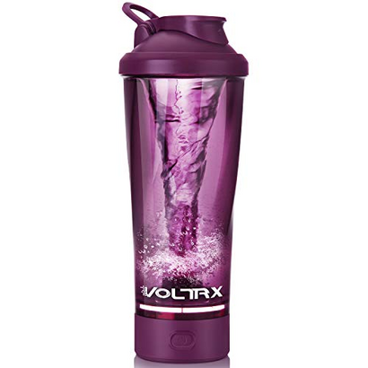 VOLTRX Premium Electric Protein Shaker Bottle, Made with Tritan - BPA Free - 600ml Vortex Portable Mixer Cup, USB Rechargeable Shaker Cups for Protein Shakes (Purple)