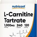 Nutricost L-Carnitine Tartrate Capsules (240 Caps) - 1 Gram per Serving 120 Serv