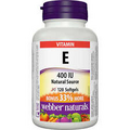 Webber Naturals Vitamin E 400 IU Natural Source Cold-Pressed non-GMO 120pcs NEW
