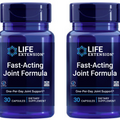 2 PACK Life Extension Fast Acting Joint Formula One per Day Support 30 Capsules