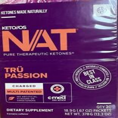 Pruvit Nat Keto Os  Tru Passion sealed box of 20 charged packs Ketone Drink 2025