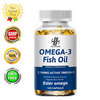 Omega 3 Fish Oil Capsules 3x Strength 2160mg EPA & DHA Highest Potency 120 Pills