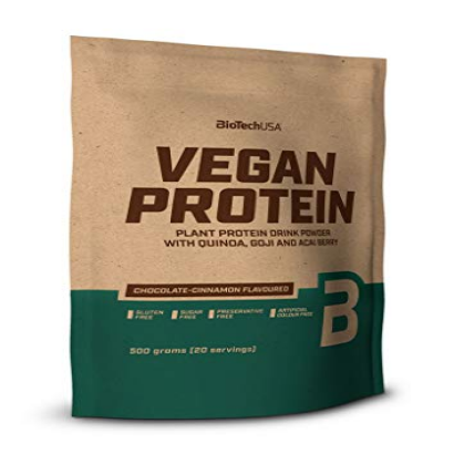 3 x Biotech USA Vegan Protein, 500g Beutel, Vanille-Cookies (3er Pack)