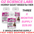 Horny Goat Weed For Her 180 Caps L - Arginine | Zinc | Women | Pills 3 x Months