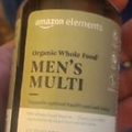 Amazon Elements Organic Whole Food Men's Multi-Vitamin, 60 tablets