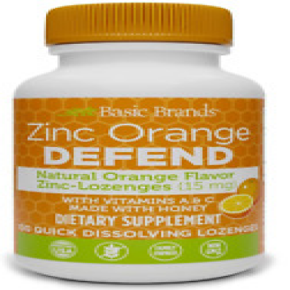 2PK Basic Organics Zinc Orange Defend, Orange 100 Lozenges 054458949114VL