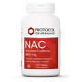 Protocol NAC 1,000mg - N-Acetyl-Cysteine Supplement - Supports Glutathione Production & Respiratory Function* - Amino Acid Supplements - Halal, Dairy- Free, Made Without Gluten- 120 Tabs