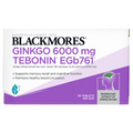 Blackmores Ginkgo 6000mg Tebonin EGb761 30 Tablets Cognitive Function Memory 6g