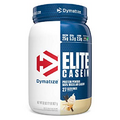 Dymatize Elite Casein Protein Powder, Slow Absorbing with Muscle Building Amino Acids, 100% Micellar Casein, 25g Protein, 5.4g BCAAs & 2.3g Leucine, Helps Overnight Recovery, Smooth Vanilla, 2 Pound