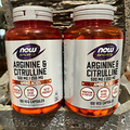 2 Now Sports ARGININE & CITRULLINE 500/250 mg, 120 Veg Caps - Amino Acids