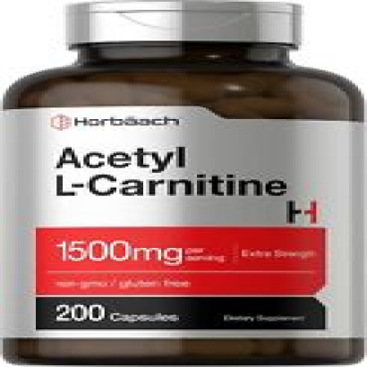 Acetyl L-Carnitine Capsules 1500mg | 200 Count | Extra Strength ALCAR Supplement