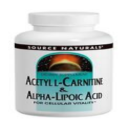 Source Naturals Acetyl L-Carnitine & Alpha-Lipoic Acid 650mg 650 mg 120 Tabs