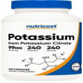 Nutricost Potassium Citrate 99mg, 240 Capsules - Gluten Free & Non-GMO