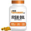 BulkSupplements Fish Oil Softgels - Omega-3 Fish Oil - Fish Pills