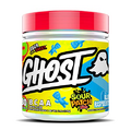 GHOST BCAA Powder Amino Acids Supplement, Sour Patch Kids Blue Raspberry - 30 Servings - Sugar-Free Intra, Post & Pre Workout Amino Powder & Recovery Drink, 7G BCAA