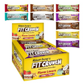 FITCRUNCH Snack Size Protein Bars, Designed by Robert Irvine, 6-Layer Baked Bar, 3g of Sugar, Gluten Free & Soft Cake Core (9 Count, Flavor Lovers)