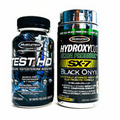 2-PACK COMBO Muscletech TEST HD + Hydroxycut Probiotic SX-7 Black Onyx