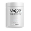 Codeage Clearface Skin Face Vitamins A, C, D, E, Zinc Omega-3, Lysine Supplement