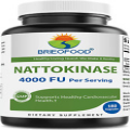 Nattokinase 4,000 FU (Fibrinolytic Unit) Circulatory Health Support, 180 Capsul