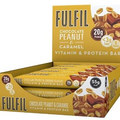 FULFIL Vitamin and Protein Bar (15 x 55g Bars) — Peanut Caramel Flavour 20g High Protein, 9 Vitamins, Low Sugar