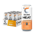 CELSIUS HEAT Orangesicle Performance Energy Drink, Zero Sugar, 16oz. Can Pack of