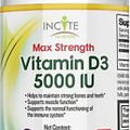 Incite Nutrition Vitamin D3 5000 IU High Strength Cholecalciferol 400 Tablets