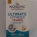 Nordic Naturals Ultimate Omega + CoQ10 100mg 1280mg 60 Ct Exp 2025