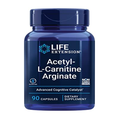 Life Extension Acetyl-L-Carnitine Arginate - Advanced Amino Acid Carnitine Supplement for Memory, Cognition, Cell Energy & Brain Health Support – Gluten-Free, Non-GMO – 90 Capsules