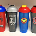 Lot of 4 Perfect Shaker Cups - DC Justice League Wonder Woman Cyborg Spiderman